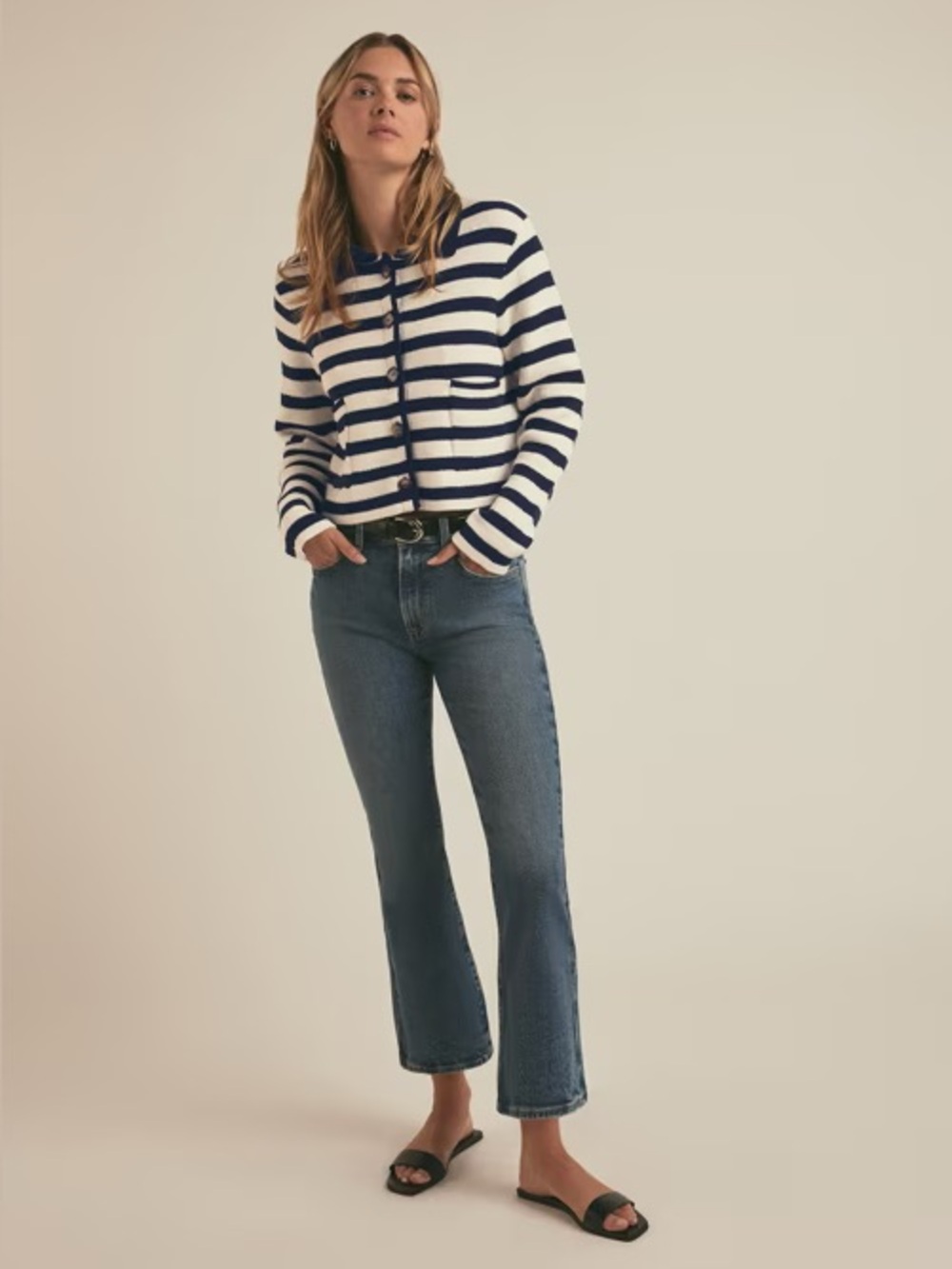 Favorite Daughter The Erin Crop Boot High Rise Jeans Chelsea Wash $198